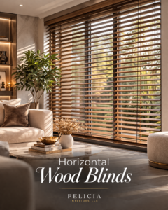 horizontal wood blinds felicia interiors llc