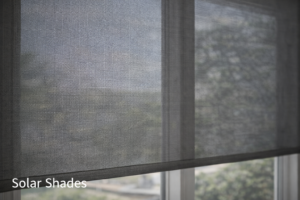 Solar shade mesh fabric light filtering window treatments Key Biscayne Miami waterfront